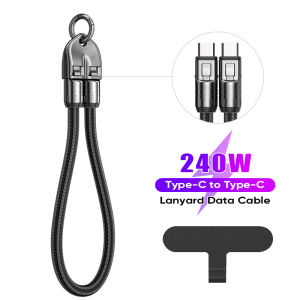 Dây Đeo Điện Thoại Chống Trộm Tích Hợp Cáp Sạc USB-C 240W Dây Đeo Chéo Kiểu Tết Dành Cho iPhone 16 & Samsung S20