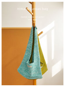 Túi Tote Dung Tích Lớn Nữ Đi Lại Dệt Kim Túi Đeo Vai Đơn Himade Mùa Thu Mùa Đông Phong Cách Hàn Quốc Túi Đeo Váy Khí Quyển