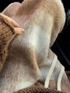 Red Plaid Woolen Wide Leg Pants Womens Christmas New Year High Waist Straight Cut Trousers Casual Fashion College Style