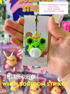CUTE FROG AMIGURUMI CROCHET KEY BAG CELLPHONE CHARM ACCESSORIES HANDMADE