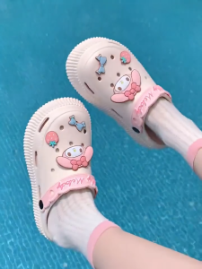 TAKIDTOO Sandal Anak FUJI Baim Perempuan Sandal Kodok Dewasa Wanita Sepatu Wedges Platform EVA