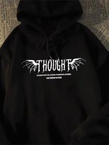 Retro American Hoodie Sweatshirt Mens New Lightning High Street Loose Overhead Student Hong Kong Style Top Trendy Cotton Long Sleeve