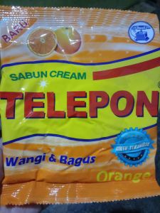 Sabun Cream Cap Telepon Orange | Sabun Colek Telepon 170g