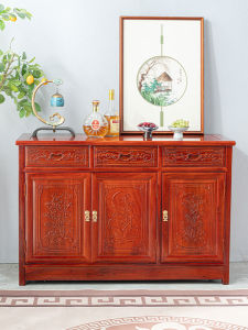 Lush age | Solid African Rosewood  Traditional Chinese Style Mortise and Tenon Sideboard Cabinet