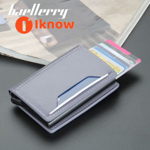 I know Baellerry aluminum box anti magnetic and anti-theft card case RFID short automatic pop-up card case