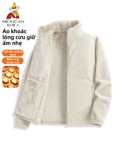 Mexican | Áo Khoác Bông Ấm Áp Không Mũ Có Zip
