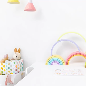 Wooden Rainbow Stacking Toy Arch Bridge Rainbow Building Blocks STEM Montessori Educational Learning Toy