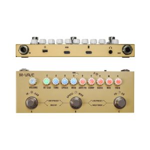 M-vave Cube BABY Multi Effects Pedal for Electric Guitar/Bass/Acoustic Guitar 8 IR Cabinets Simulation M-vave Rechargeable Pedal