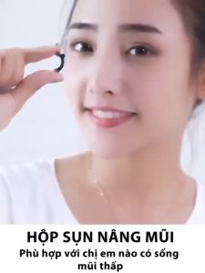 Hộp Sụn Nâng Mũi 3D Silicon Màu Đen 3 Kích Cỡ Tự Nhiên Bộ Dụng Cụ Nâng Mũi Giúp Thu Gọn Làm Cao Đầu Mũi An Toàn Không Đau