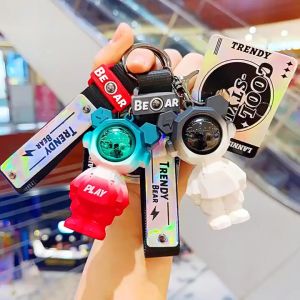 Móc khóa gấu BEAR PLAY phong cách phi hành gia dễ thương móc khóa ô tô cute