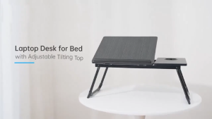 Laptop Desk for Bed CouchLap Desk for LaptopPortable Laptop Stand for DeskSmall Adjustable Laptop DeskFoldable Bed Table for Laptops and Writing Bed Tray Table with Cup Holder
