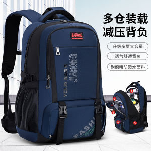 Mens Large Capacity Waterproof Outdoor Travel Hiking Backpack Fashionable Business New Model Oxford Cloth Anti-Tear Zipper