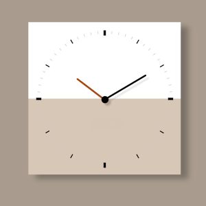 Modern Minimalist Square Art Wall Clock Living Room Decor Battery Operated Scan Second Hand Movement No Drilling Required
