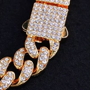 Vòng tay đính đá Hiphop sang trọng phong cách Cuba Châu Âu Mỹ