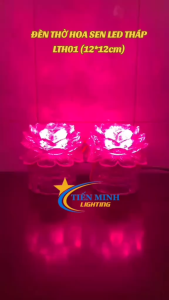 Đèn thờ hoa sen led tháp LTH01/LTH02 màu sắc (Hồng- Trắng- Vàng- Đỏ) chip led SMD siêu bền chất liệu nhựa ABS cao cấp