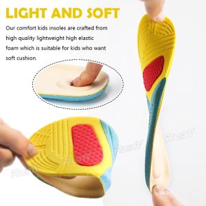 RunY 1 Pair Kids Insoles Sports Breathable Soft Comfortable Shock Absorption Free Cutting Size 21-35