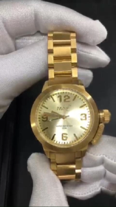 MAX Artisan Quartz Classic Watches Gold Steel Women Stainless Steel Bracelet Watch 38mm 5-MAX580