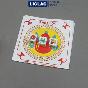 Bộ Bầu Cua Tôm Cá (Hột Xốp) hàng Việt Nam gồm bàn giấy 65cm x 43cm và 3 xúc xắc bằng Xốp Đồ chơi ngày tết - LICLAC