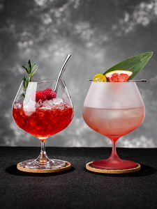 Crystal Glass Goblet Foreign Wine Pink Brandy Glass French Champagne Glass Good-looking Fruit Wine Glass Cocktail Glass