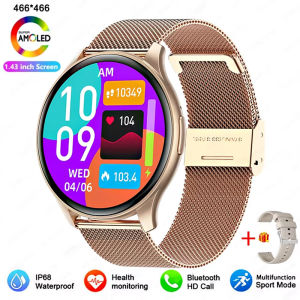 Smart Watches 1.43 Inch AMOLED Women Bluetooth Call Sports Fitness Tracker Heart Rate Monitor Men Smartwatch