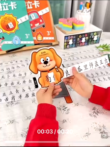 Chinese Character Learning Pull Tab Book for Kids Chinese Vocabulary Learning Book 2 book 儿童偏旁识字抽拉卡
