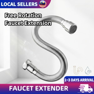 Stainless Steel Flexible Faucet Extender 720° Rotation Splash-Proof Tap Hose Water Saving Sink Extension Water Pipe Connector