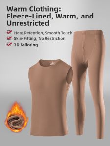 SHiKE | Mens Thermal Underwear Set Double Faced Warmth Frost Protection Constant Temperature Heating Seamless