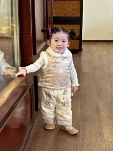 Girls Hanfu Set Winter Clothes Cotton Inserted Year-Old New Year Costume Baby Clothes Traditional Chinese Childrens Clothing