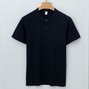 Áo Thun Polo Tay Ngắn Cao Cấp Cotton Solona Dành Cho Nam Áo Sơ Mi Cổ Henry Phong Cách Nhật Bản Thường Ngày Đa Năng Cho Doanh Nhân