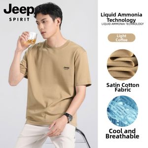 JEEP SPIRIT(吉普) | Breathable Silk-Cotton Short Sleeve Men Tee New 2026 Style