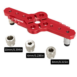 Aluminum Alloy Self‑Centering Doweling Jig Kit Multi‑Size Drill Bushings Dowel Hole Locator Woodworking DIY Drilling Guide Tool