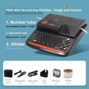 Portable Bluetooth Line Numbering Machine PUTY P800 Heat Shrink Tube Label Printer Electronic Wire Marker Numbering Tube