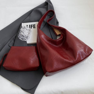 Soft Large Capacity Commuter Tote Bag Vintage Single Shoulder Bag Fashionable Versatile Mother-Child Bag New 2025 Model