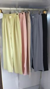 (BE Concepts & Lifestyle) Women’s Trendy Cool Ice Silk High Waist Drape Suit Pants