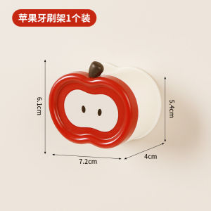 Fruit Shaped Wall Mounted Toothbrush Holder Home Bathroom Electric Toothbrush Rack No Drilling Required Brush Stand Organizer