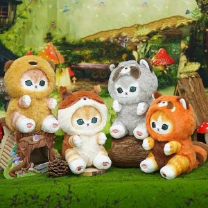 Cute Mofusand Long Tailed Animals Series Plush Doll Funny 2-in-1 Shark Cat Soft Doll Kawaii Stuffed Plushie Toy Gift for Kids