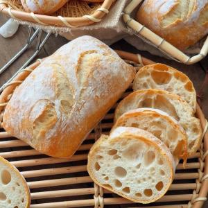 FANZUZHEN | Low Fat No Added Sugar Fitness Whole Wheat Ciabatta Bread