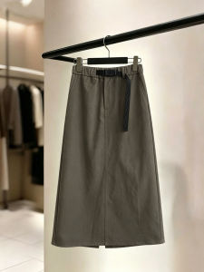 Workwear Style A-Line Mid Length Summer New Half Skirt with Back Slit