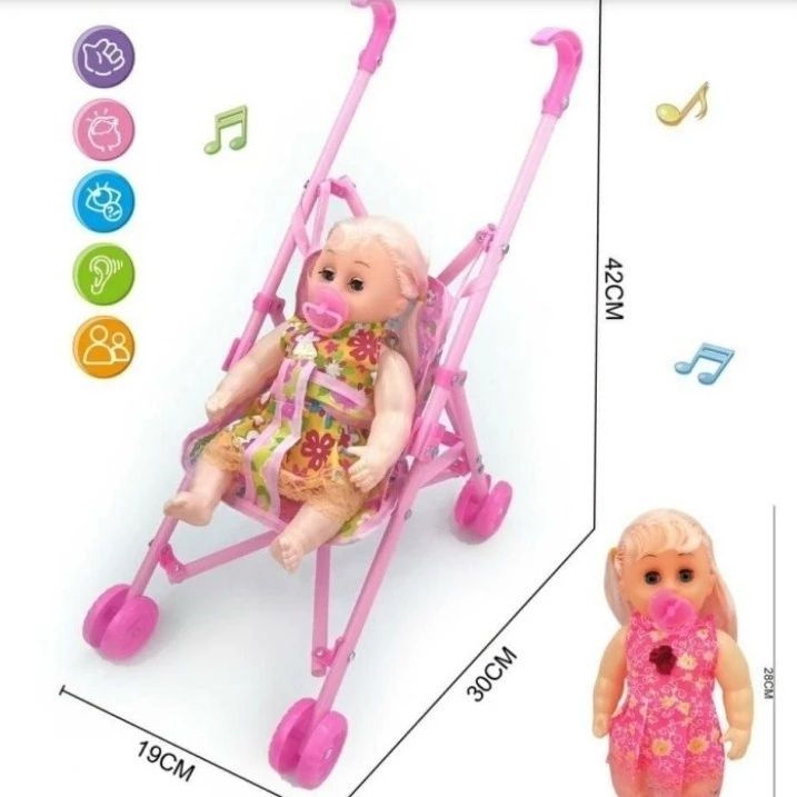 MAINAN ANAK DORONGAN BAYI STROLLER + BONEKA BISA NANGGIS Lazada