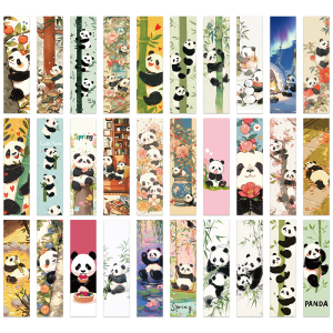 Cartoon Panda Bookmarks 30pcs Paper Notes Page Markers DIY Creative Stationery Book Tags Reading Pages Book Labels