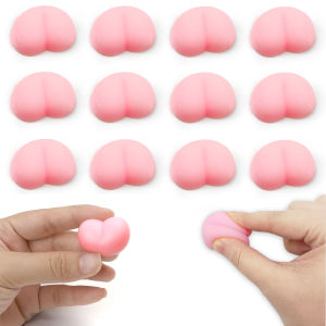 SHUNAICHI TPR Ass Peach Pinch Music Soft Glue Cute Dumpling Sticker & Decompression Toy