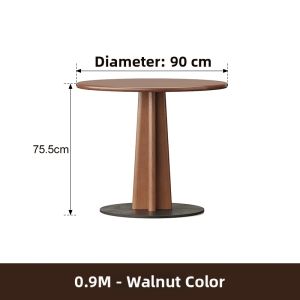 DONGMU | Solid Wood Retro Round Dining Table