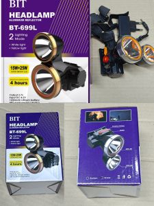 Senter Kepala 2 Mata BIT 699L 15 watt + 25 Watt