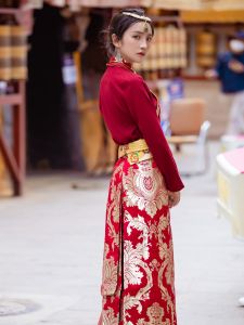 Tibetan Style Womens Halter Neck Mini Skirt Travel Photography Shirt Set New Arrival Summer 2022 Polyester Material