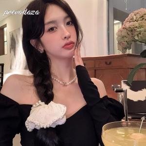 Large Size Pearl Fragment Diamond Hair Ties Satin Womens Bun Elastic Bands Fashionable Hair Accessories Hairpins