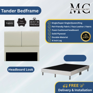 Mattress Concept Tander Divan Bedframe Pet Friendly Fabric/FauxLeather/Fabric All Size Available