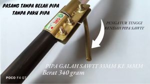 KLEM SAMBUNG GALAH PIPA SAWIT 33MM KE 38MM PREMIUM SRL DENGAN TANGKAI KUNCI DAN PEMBUKA COD