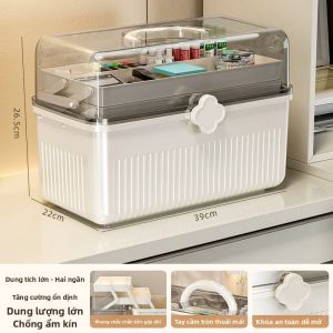 MEIZHUFU | Hộp Lưu Trữ Đa Tầng cho Dụng Cụ Nghệ Thuật Văn Phòng Phẩm Tài Khoản Tay Vật Liệu Cứng Đồ Sưu Tầm Nail Art và Dụng Cụ Y Tế