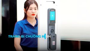 Bộ khóa cửa thông minh khuôn mặt 3D Face vân tay thẻ từ mật khẩu và chìa cơ thương hiệu Philips DDL709-7HWS màn hình IPS 4inch