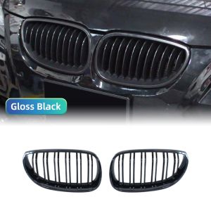 Front Bumper Kidney Grille Grill Hood Mesh Double Line For BMW E60 M5 E61 520i 545i 550i 535i 2003-2010 5 Series Refit Body Kit